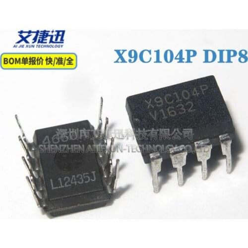 Xinyuan X9C104P X9C104 9C104 upright DIP8 100% good digital potentiometer chip 10PCS/LOT