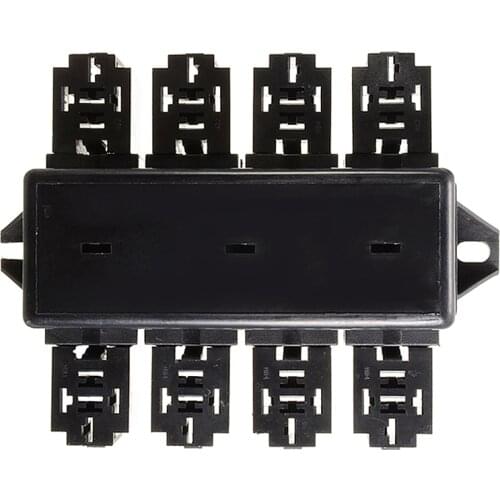 20 Slot Blade Fuse Holder 8 Way Relay Box Circuit Protector Distribution Block Car Fuse Relay Holder