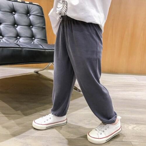 Kids Summer Wide Pants For Little Girls Boys Children Sun Protection Fan Trousers Oversize Baggy Pants Baby Clothes 2 To 7 Years