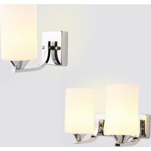 DONWEI Modern Interior Simple 220V E27 Base LED Wall Light Glass Lamp Bedside Bedroom Corridor Stairs Aisle Study Wall lights
