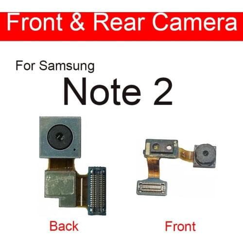 Front Facing Small Camera Module Flex Cable For Samsung Galaxy Note 2 Note2 Small Back Rear Camera Replacement Repair Parts