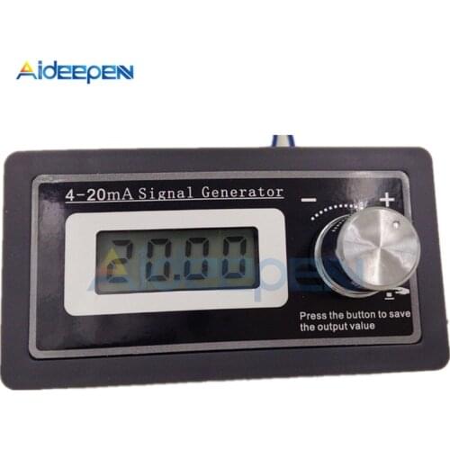 24V 4-20mA LCD Digital Signal Generator DC Adjustable PLC Current Transmitter Tester Two Wire Output Dynamic Test DIY 15V-30V