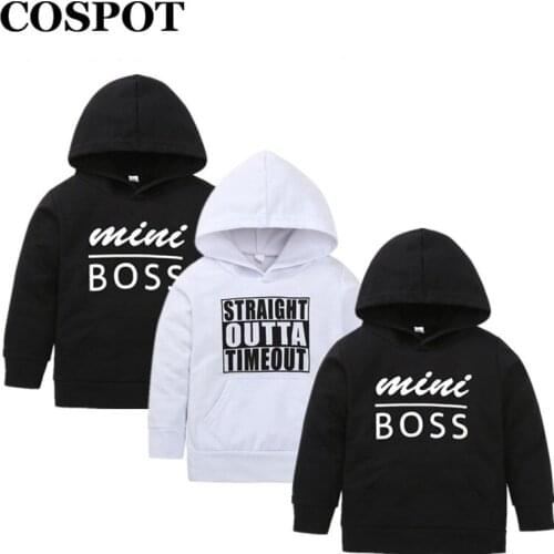 COSPOT Rush Sales Baby Boys Girls Hoodies Boy Sweatshirt Kids Hooded Outfits Black White Coat Tops Baby Boy Clothes 2021 New 29