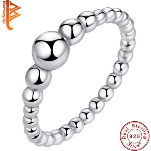 BELAWANG Fashion 925 Sterling Silver Ring Engagement Wedding Women Ring Creative Design Ring Female Gift 2019