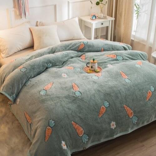 Coral Thick Blanket Sheet Double-Sided Plush Single Summer Air Conditioning Blanket Thick Blanket Winter Nap Pad