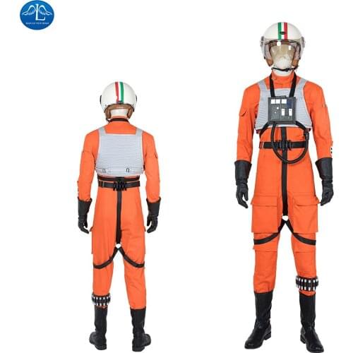 Star War Squadrons Cosplay Costume Red Squadron Pilots Uniform Spacesuit Helmet Halloween Costumes for Adult Custom Made