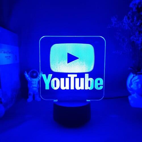 Cool 3D Illusion Lamp Perfect Live Streaming Room Decoration PC Desk Backlight Popular Youtubers Online Gamer Night Light Gift