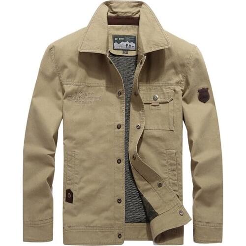 Spring Autumn Mens Military Jacket Casual Cotton Washed Pilot Coat Jaqueta Masculina Windbreaker Flight Bomber Cargo Jackets