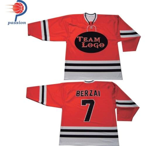 MOQ 5pcs Custom Design Ice Hockey Jersey Sublimation For Men
