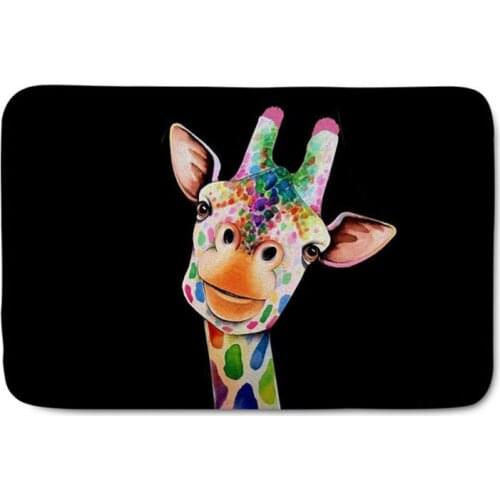 Fashion Giraffe 3D Print Doormat Carpet Bath Kitchen Decorative Anti-Slip Floor Mats Room Corridor Pad Door Mat Home Decor Rug