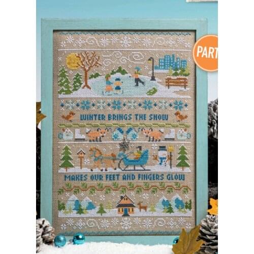 Four Seasons Scenery Series-Winter Counted Cross Stitch 11CT 14CT 18CT DIY Chinese Cross Stitch Kits Embroidery Needlework Sets