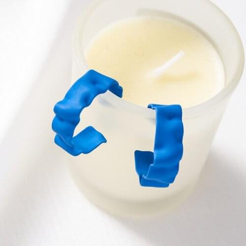 Irregular Wave C Shape Blue Ear Ring South Koreas Temperament Fashionable Joker Elegant Small Stud Earrings Ms. Party Jewelry