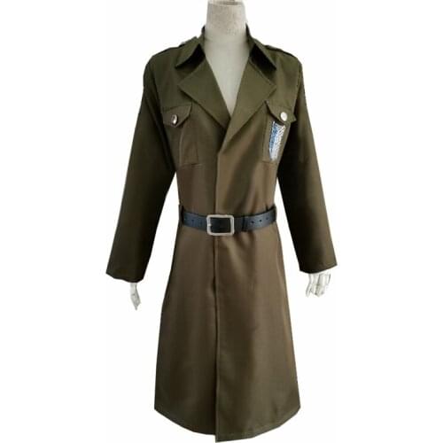 Attack on Titan Fourth Season 4 Investigation Corps cosplay uniforms Army green coat 11