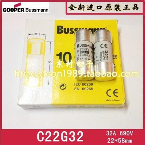 US Bussmann fuse C22G32 32A 690V 22 times; 58mm 80KA 120KA fuses