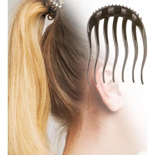 Hair Styling Clip Operate Easily Plastic Lady Hair Styling Clip Stick Fluffy Round Hair Ponytail Comb Suitable for Hair Salon