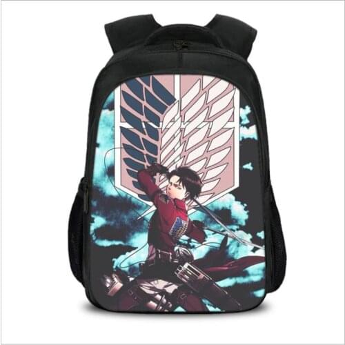 Anime Attack On Titan Bagpack Eren Backpacks For Teenagers Children School Bags Cartoon Shoulder Bag Boys Girls School Backpacks