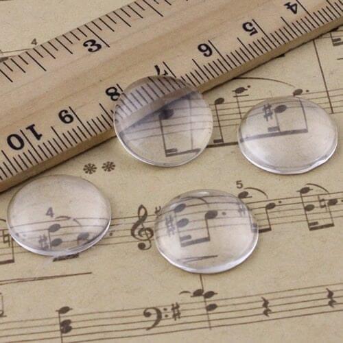 16mm Thickness:5mm Round Flat Back Clear Glass Cabochon Dome Cameo Jewelry Finding 15pcs/lot (K02897)