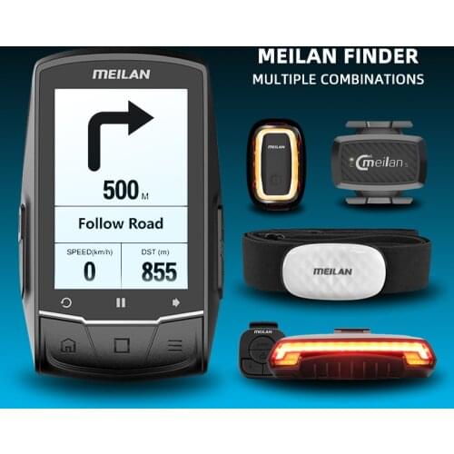 Cycling Computer MEILAN M1 finder GPS Cycling Computer with Sensors Heart Rate Monitor Outdoor Navigation speedometer for strava