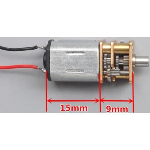 High Quality Steel Gear N20 Mini Precision DC Geared Motor D-Axis Speed Reduction Motor 5V Gear Motor 47rpm/Min Gear Motor Worm
