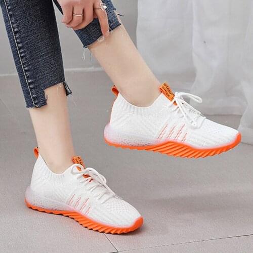 2019 Summer Women Casual Shoes Fashion Women Sneakers Breathable Mesh Walking Shoes Lace Up Flat Shoes