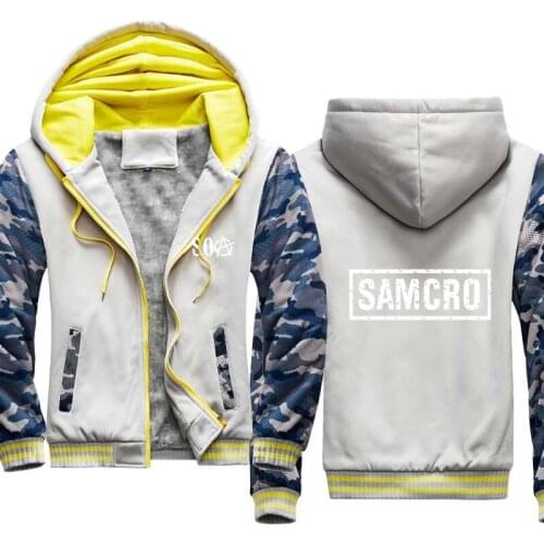 Winter Keep warm SOA Sons of anarchy the child SAMCRO Male Fashion Thicken Jacket Sweatshirt Men Sportswear