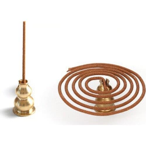 1Pcs High Quality Brass Incense Burner Holder for Incense Stick Coil Bottle Gourd Shaped Copper Incense Holder Incense Plate
