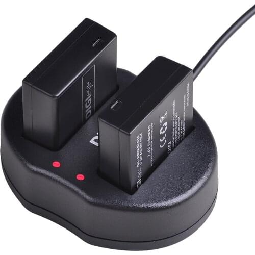 2 Pack DMW-BLG10 BLG10 BLG10E DMW-BLE9 Battery + Dual USB Charger for Panasonic LUMIX GF5 GF6 GX7 LX100 GX80 GX85