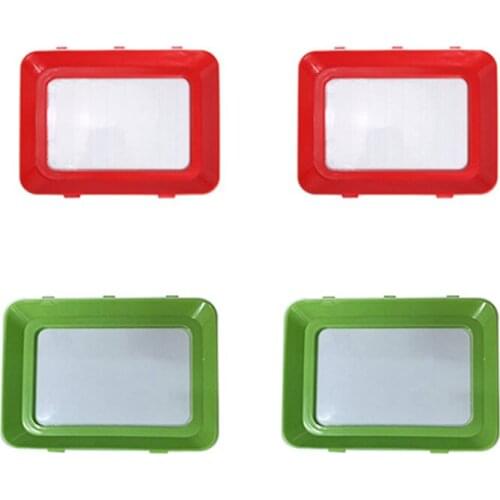 2Pcs Stackable Reusable Creative Food Preservation Tray Lid Food Fresh Keeping Fresh Spacer Organizer Food Preservate Storage