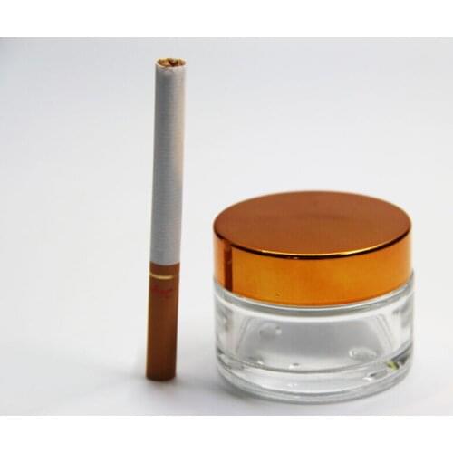 20pcs 30g Amber Cosmetic Empty Jars Pot storage Bottles Makeup Face Gold Lip Balm Container New Clear Glass cosmetic containers