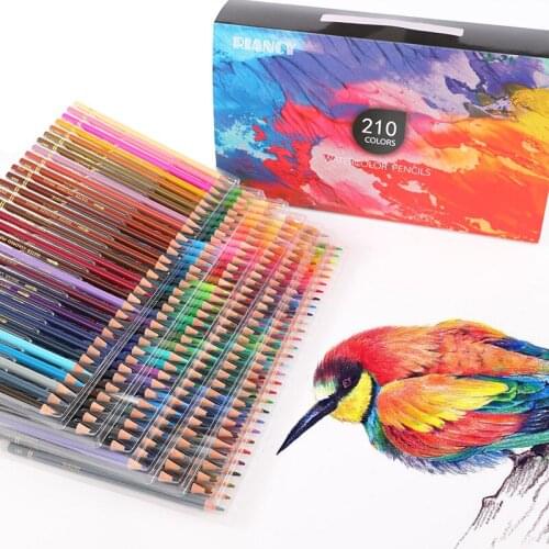 210/180/150/120 Profesional Colored Wood Lead Pencils Water-Based Sketching Painting Colored Pencils Drawing Art Supplies
