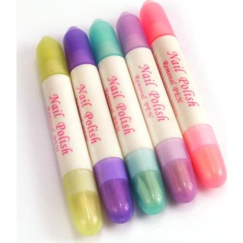 5PCS Nail Art Corrector Pen Remove Mistakes + Tips Newest Nail Polish Corrector Pen Cleaner Erase Manicure for nail makeup