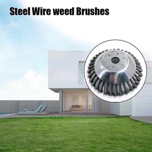 6/8inch Steel Wire Lawn Brush Grass Trimmer Head Rounded Edge Weed Trimmer Head Grass Removal Grass Tray Plate For Lawnmower