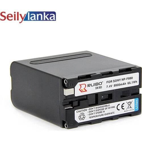 8800mAh for sony NP-F990 battery NP-F970 thicker battery with display power 7.4V