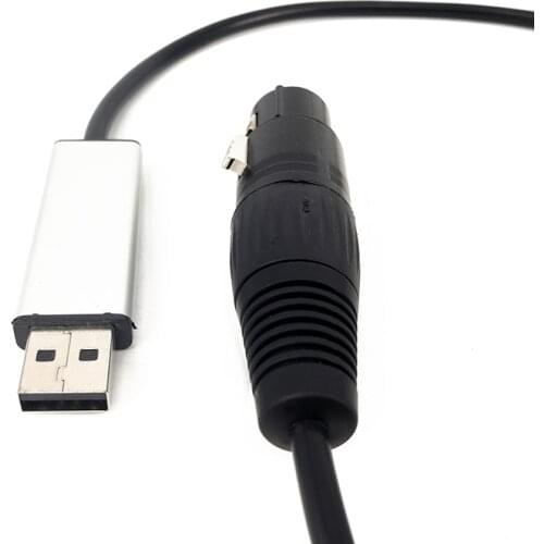 Free Shipping USB to DMX Interface Adapter LED DMX512 Computer PC Stage Lighting Controller Dimmer for DJ KTV Party