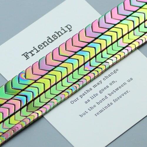 Triangle Arrows New Green Natural Stone Hematite Spacer Loose Beads for Jewelry Bracelet Necklace Making DIY 15''inch 4 6 8 10mm