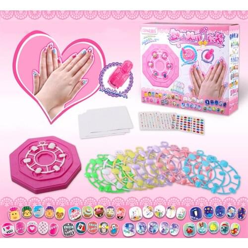 Kids Beauty Toy 72 Pcs Kawaii Nail Art Sticker Beauty Princess Girls Toys Fashion Pretend Play Toy Makeup Game Set Cosmetic Toys