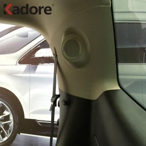 For Ford Edge 2015 2016 2017 ABS Matte Interior Audio Speaker Decoration Cover Trim Ring Frame Car Decorative Accessories