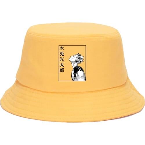 Haikyuu Printed Hats Men Summer Sunscreen Panama Hat Men Pure Color Sunbonnet Fedoras Outdoor Fisherman Hat Beach Cap