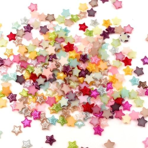 200Pcs Half Stars Plear Cabochon Flatback Decoration Crafts Embellishments For Scrapbooking Diy Accessories 10x10mm