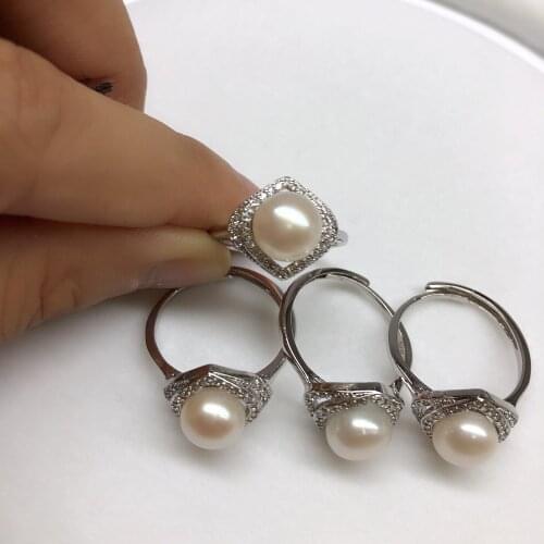 Hot Cheap ADJUSTABLE Charm Real Freshwater Pearl Ring Finger Ring Jewelry Nice Party Gift Present to Friend Lover