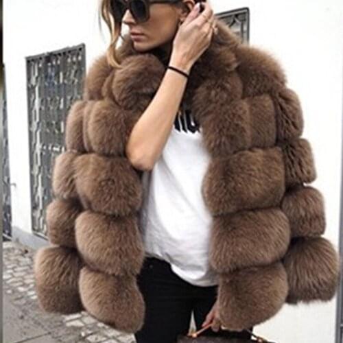LEWVLIOD Artificial Fur Coats