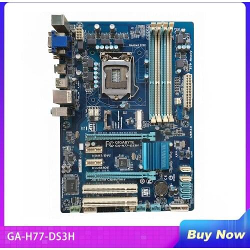 For Gigabyte Desktop Motherboard GA-H77-DS3H H77-DS3H DDR3 LGA1155 H77 Perfect Test