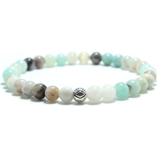 Noter Minimalist 6mm Stone Bracelet Men Women Gothic Evil Eye Braslet Onyx Malachite Tiger Eye Braclet Yoga Beaded Brazalete