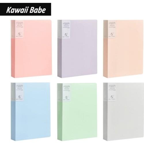 File Folder A4 Morandi File Bag 100 Pages Data Book Large Capacity Portfolio Office Stationery Document Morandi Office Supplies