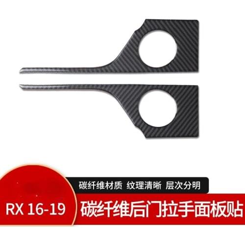 For LEXUS RX300200 Ignition Switch Decoration Rear door handle panel real carbon fiber Automotive Interior Stickers Accessories