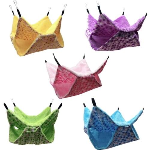 Pet Hammock Double Layer Winter Warm Chinchilla Squirrel Hamster Hanging Nest