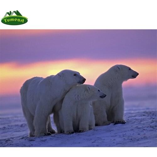 Full Drill Square Diamond Embroidery by Number DIY Diamond Art Painting Cross Stitch Bear Family Full Square Diamond Mosaic Kits