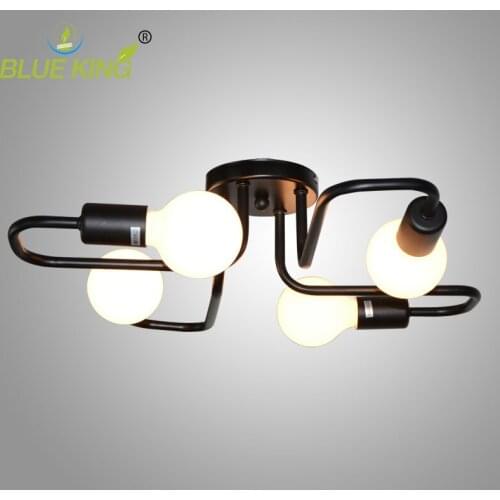 Simple modern personal iron ceiling lamps Flush Mount spider brief Luminaria Industrial Led Home Fixture 4/6/8 Lights