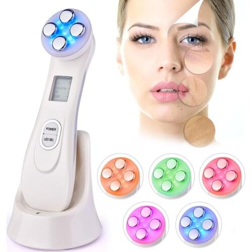 RF Facial Lifting Massager for Face Visage Machine Mesotherapy Apparatus 5 Led Radiofrequency Masajeador Facial Forehead Tools