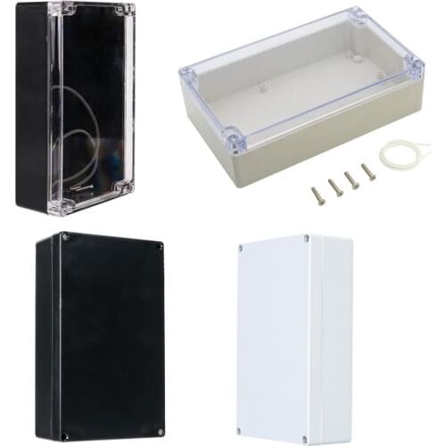 ABS Junction Box Universal Project Enclosure Housing for Electronic w PC Transparent Clear Cover 200mmx120mmx56mm